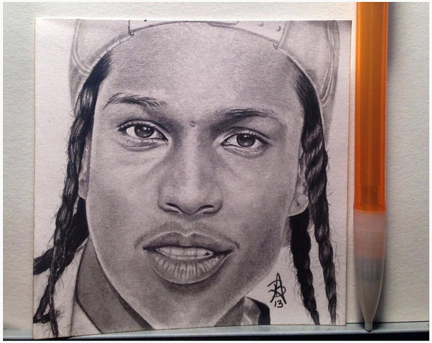 A$AP Rocky Drawing Stunning Sketch