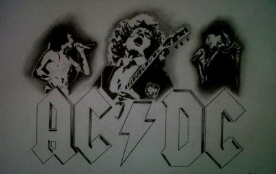 AC DC, Energy, Power, Music, Rock Drawing