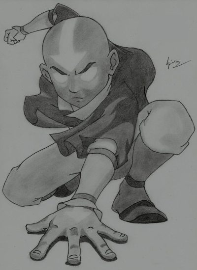 Aang, Avatar, Friendship, Airbender, Journey Drawing