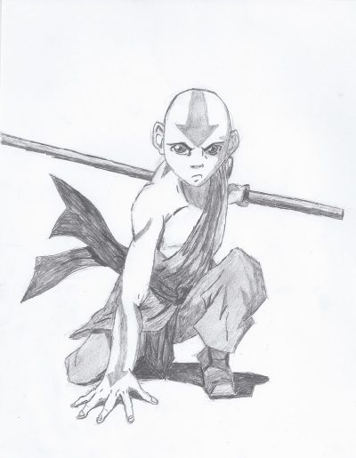 Aang, Airbender, Avatar, Peacekeeper, Traveler Drawing