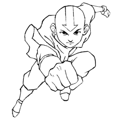 Aang, Airbender, Avatar, Peacekeeper, Traveler Drawing