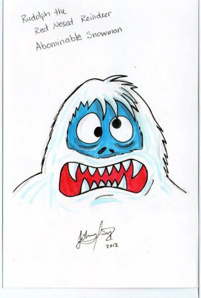 Abominable Snowman, Mythical Creature, Cold Habitat, Elusive Beast, Himalayan Legend Drawing