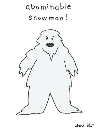 Abominable Snowman, Mythical Creature, Himalayas, Mystery, Legend Drawing