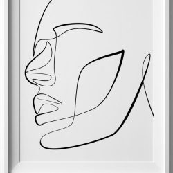 Abstract Face Drawing Art