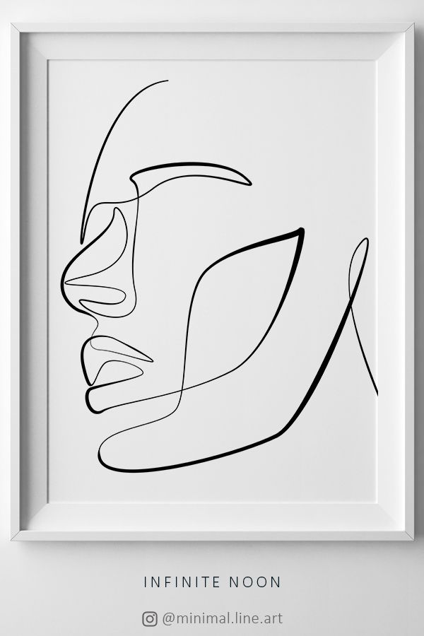 Abstract Face Drawing Art