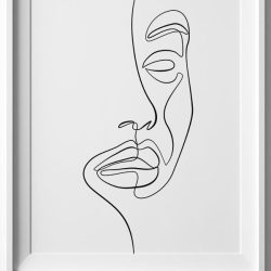 Abstract Face Drawing Hand drawn