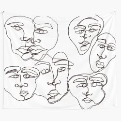 Abstract Face Drawing Hand drawn Sketch