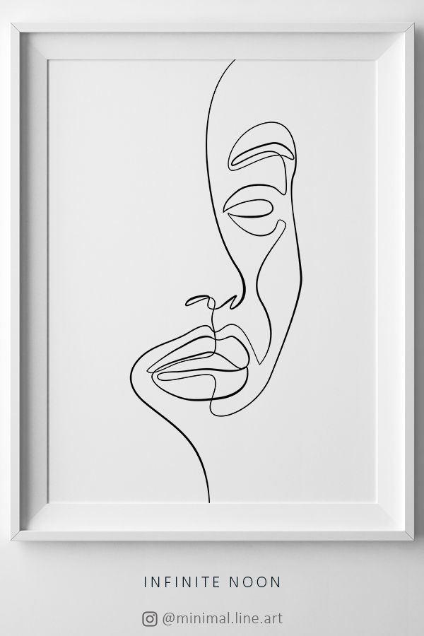 Abstract Face Drawing Hand drawn