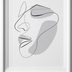 Abstract Face Drawing Sketch