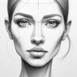 Abstract Face Drawing Sketch Image