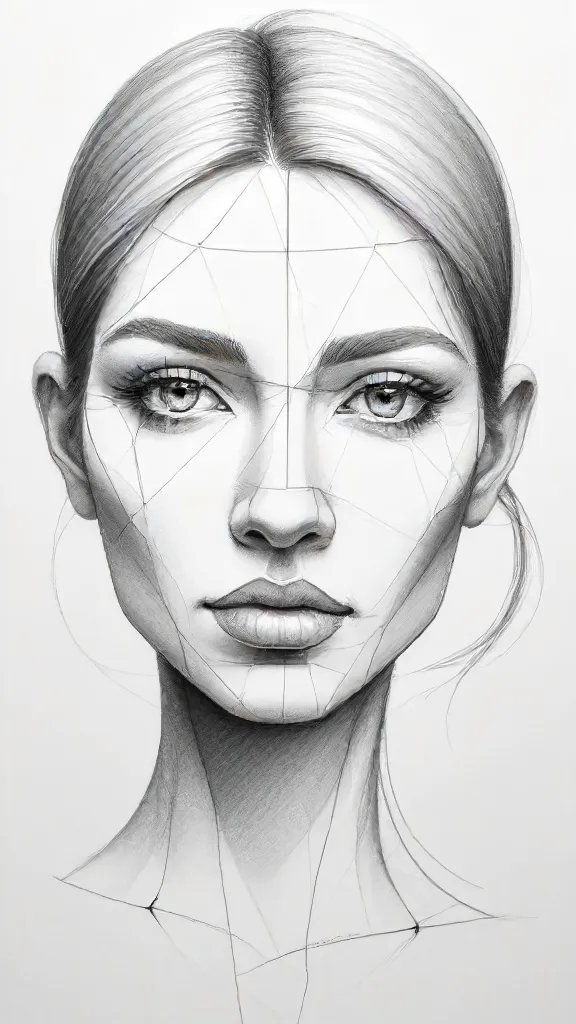 Abstract Face Drawing Sketch Image