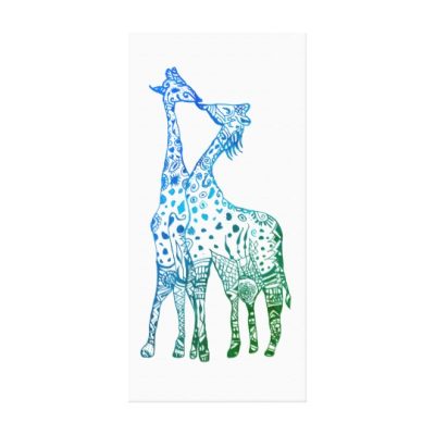 Abstract Giraffe, Modern Art, Colorful Patterns, Artistic Representation, Whimsical Design Drawing