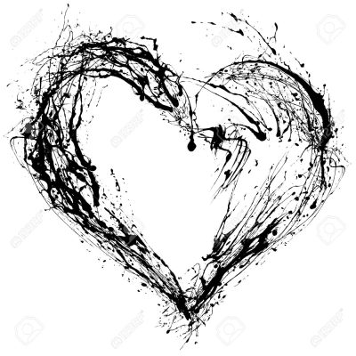 Abstract Heart, Passionate Connection, Visual Metaphor, Artistic Expression, Emotional Depth Drawing