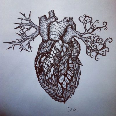 Abstract Heart, Artistry, Connection, Emotion, Expression Drawing