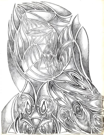 Abstract Owl, Symbolic Imagery, Visual Interpretation, Artistic Representation, Creative Design Drawing