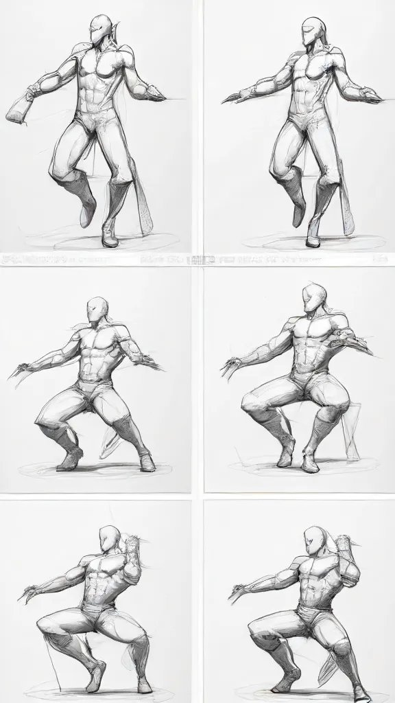 Action Poses Drawing Art Sketch Image