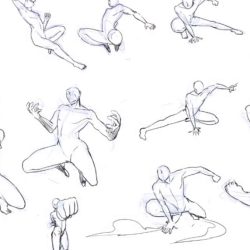 Action Poses Drawing Modern Sketch