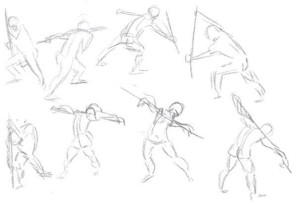 Action Poses Drawing Photo