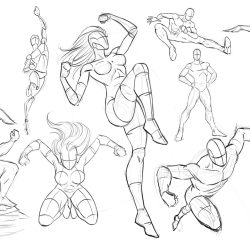 Action Poses Drawing Professional Artwork