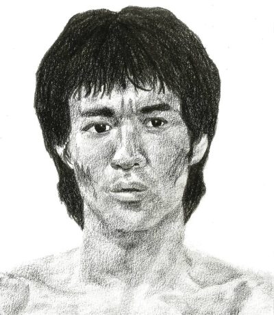 Actor Bruce Lee, Cultural Legend, Martial Artist, Action Star, Film Icon Drawing