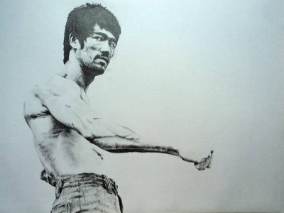 Actor Bruce Lee, Cultural Legend, Film Icon, Martial Artist, Action Star Drawing