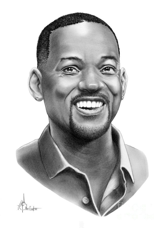 Actor Will Smith Drawing Hand drawn