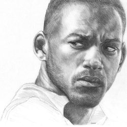 Actor Will Smith Drawing Intricate Artwork