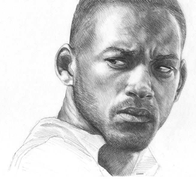 Actor Will Smith Drawing Intricate Artwork