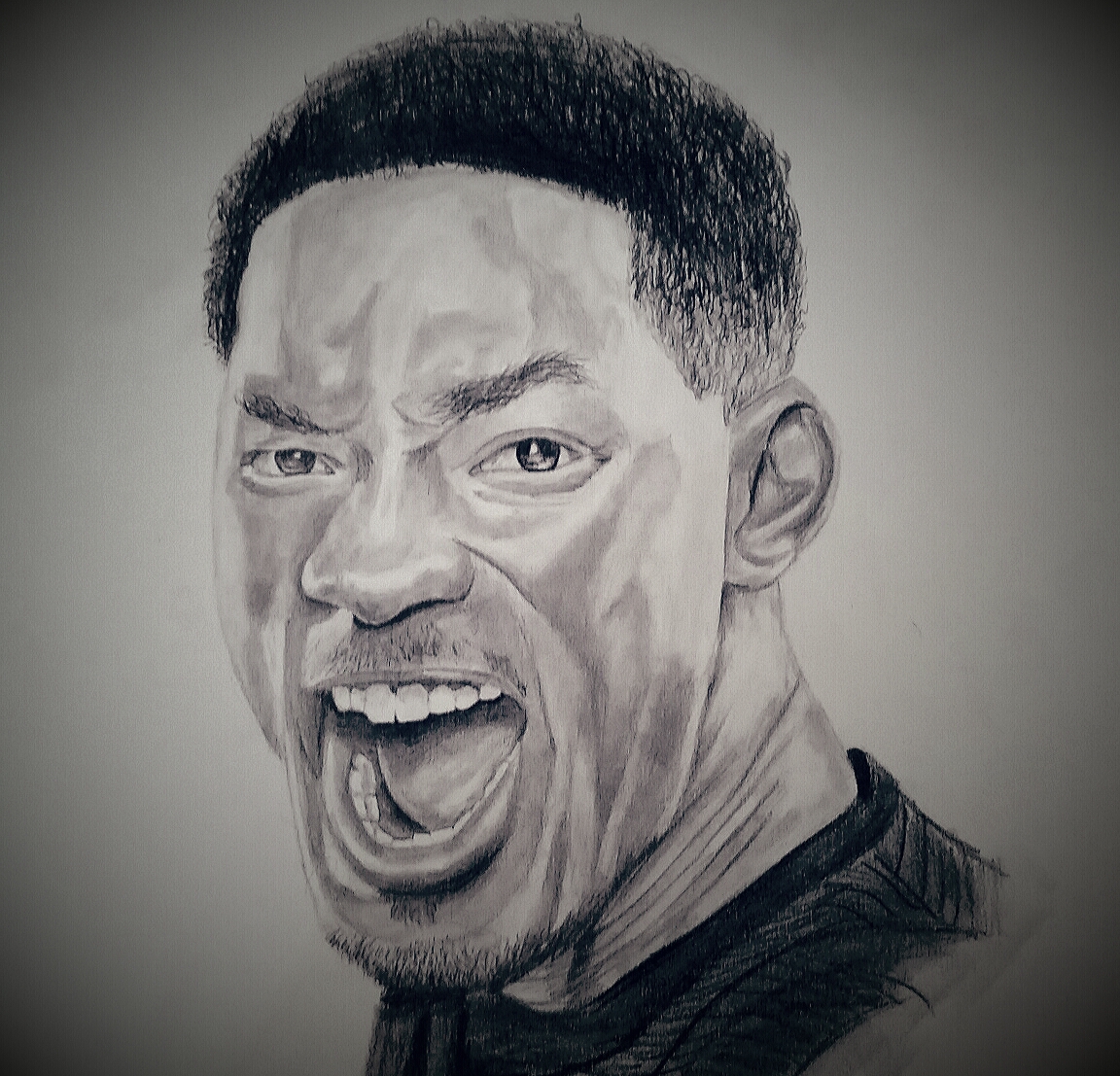Actor Will Smith Drawing Realistic Sketch