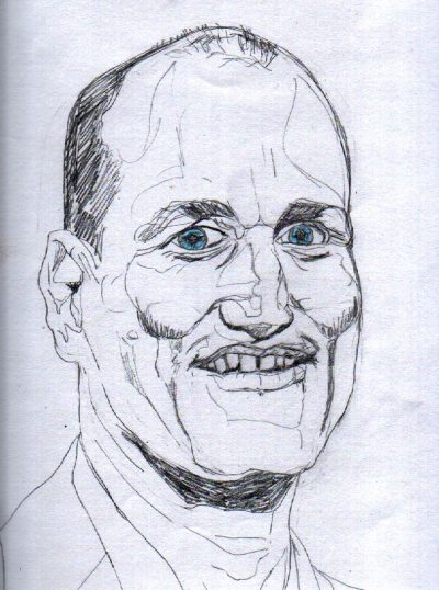 Actor Woody Harrelson, Activist, Film Star, Versatile Performer, Emmy Winner Drawing