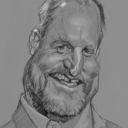 Actor Woody Harrelson Drawing Amazing Sketch