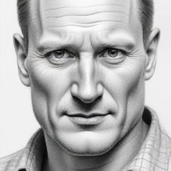 Actor Woody Harrelson Drawing Art Sketch Image