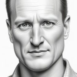 Actor Woody Harrelson Drawing Easy Sketch