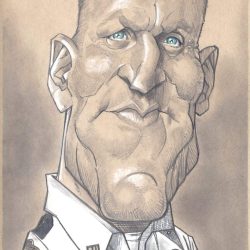 Actor Woody Harrelson Drawing Modern Sketch