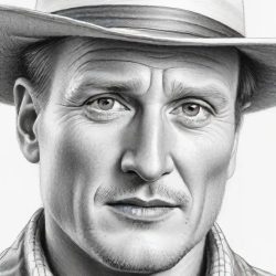 Actor Woody Harrelson Drawing Sketch Image