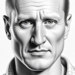 Actor Woody Harrelson Drawing Sketch Photo