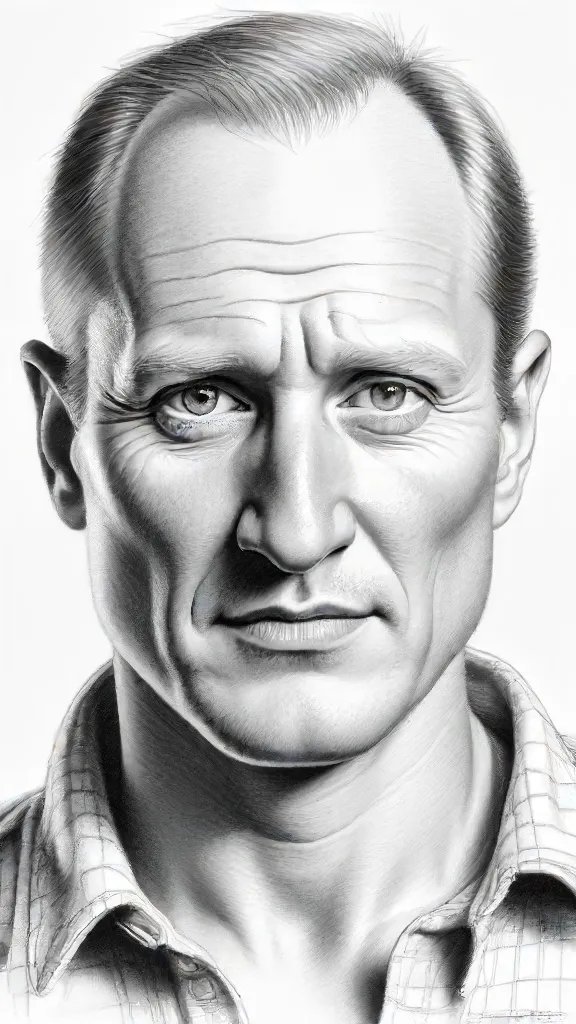 Actor Woody Harrelson Drawing Sketch Photo