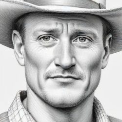 Actor Woody Harrelson Drawing Sketch Picture