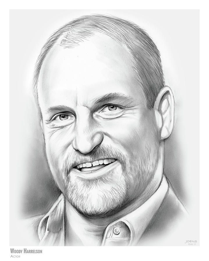 Actor Woody Harrelson Drawing Stunning Sketch