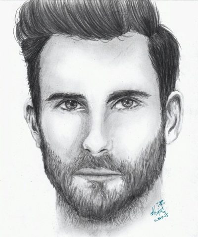 Adam Levine, Musician, Maroon 5, Songwriter, Singer Drawing