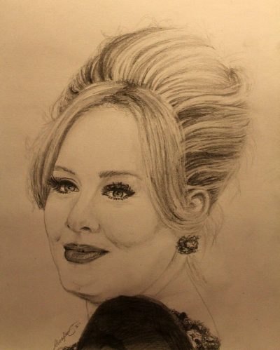 Adele, Powerful, Emotion, Soulful, Voice Drawing