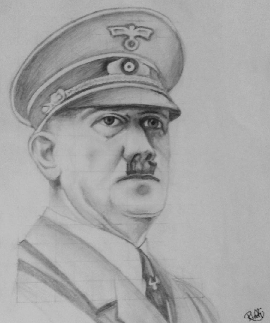 Adolf Hitler Drawing Detailed Sketch