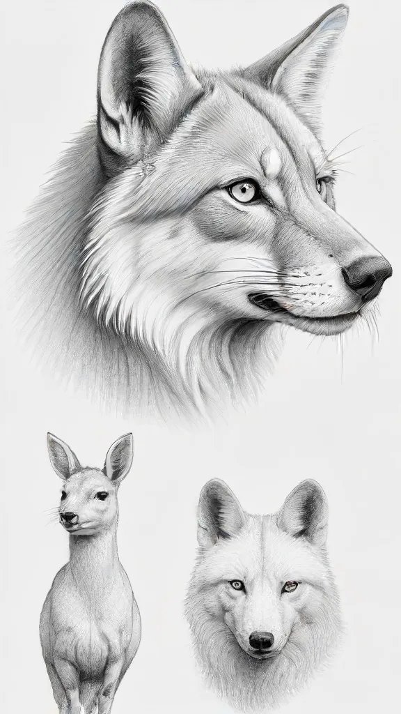 Aesthetic Animal Drawing Sketch Picture