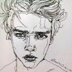 Aesthetic Boy Drawing Modern Sketch