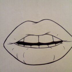 Aesthetic Lips Drawing Artistic Sketching