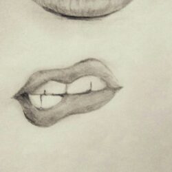 Aesthetic Lips Drawing Creative Style