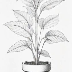 Aesthetic Plant Drawing Art Sketch Image