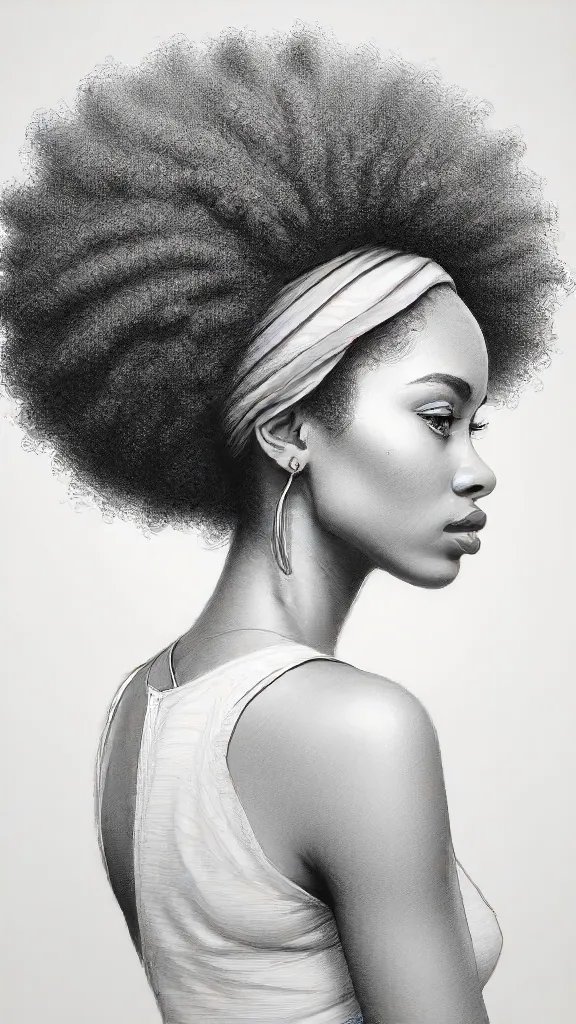 Afro Drawing Art Sketch Image