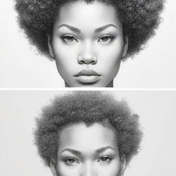 Afro Drawing Sketch Photo
