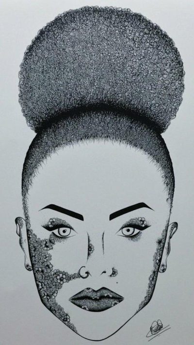 Afro, Style, Identity, Culture, Heritage Drawing